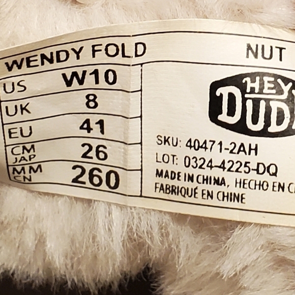 Hey Dude Women's Tan Wendy Fur-Lined Shoes. Sz 10 - Picture 2 of 4